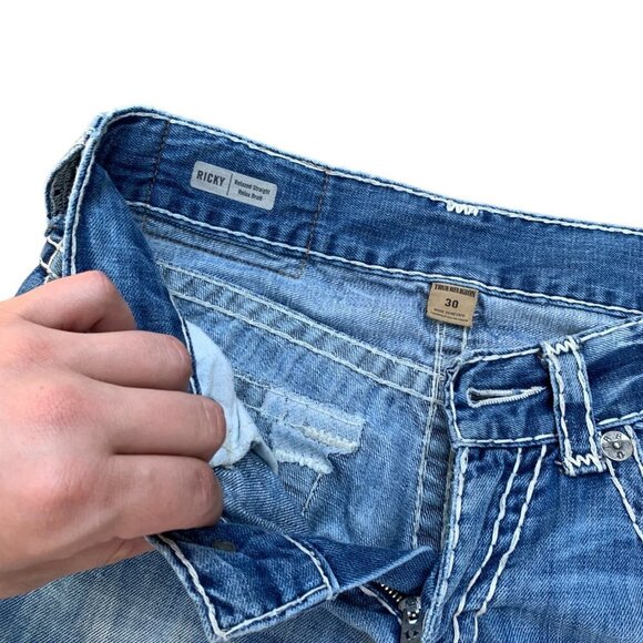 True Religion Jeans Size 30 RICKY SUPER T Blue - Picture 5 of 9